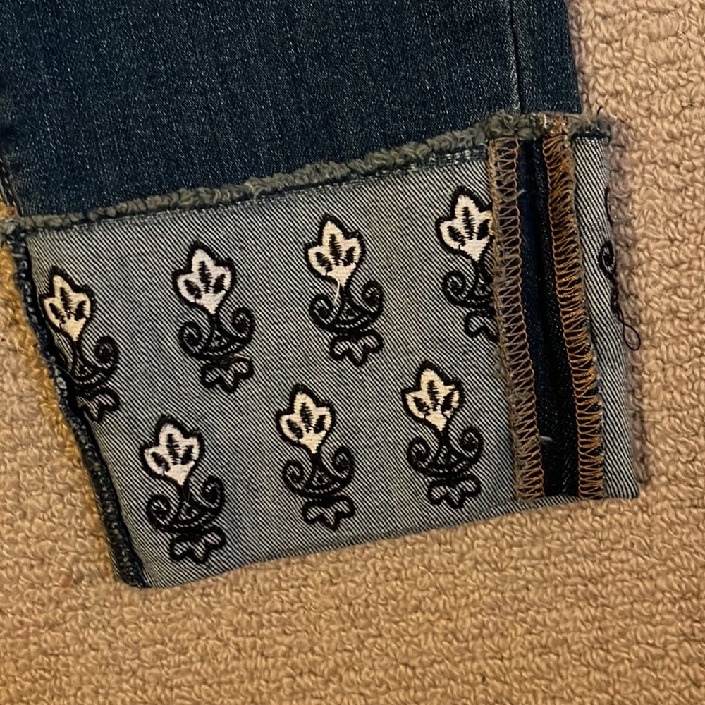 Loft jeans with decorative trim at ankle Never worn - NWOT!